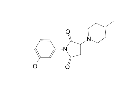 1-(3-methoxyphenyl)-3-(4-methyl-1-piperidinyl)-2,5-pyrrolidinedione