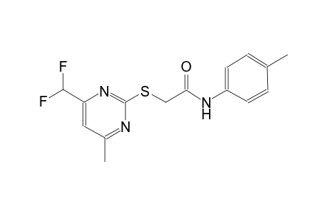 2-{[4-(difluoromethyl)-6-methyl-2-pyrimidinyl]sulfanyl}-N-(4-methylphenyl)acetamide