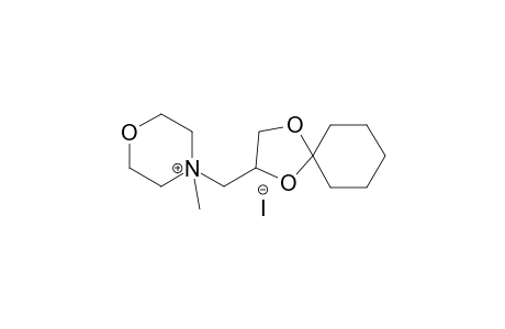 4-(1,4-dioxaspiro[4.5]dec-2-ylmethyl)-4-methylmorpholin-4-ium iodide