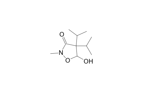 3-Isoxazolidinone, 5-hydroxy-2-methyl-4,4-bis(1-methylethyl)-