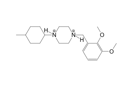 1-(2,3-dimethoxybenzyl)-4-(4-methylcyclohexyl)piperazinediium