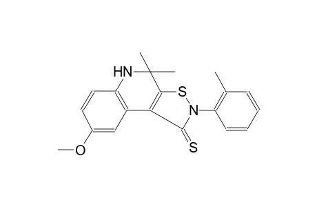 isothiazolo[5,4-c]quinoline-1(2H)-thione, 4,5-dihydro-8-methoxy-4,4-dimethyl-2-(2-methylphenyl)-