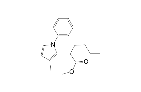 2-(3-Methyl-1-phenyl-1H-pyrrol-2-yl)hexanoic acid methyl ester