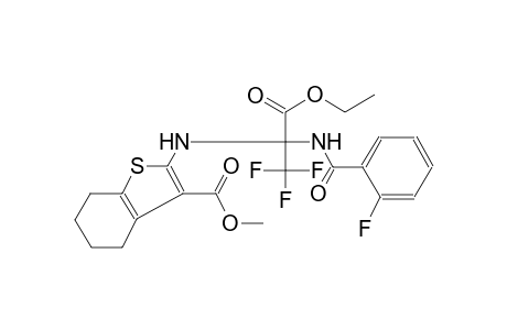 methyl 2-({1-(ethoxycarbonyl)-2,2,2-trifluoro-1-[(2-fluorobenzoyl)amino]ethyl}amino)-4,5,6,7-tetrahydro-1-benzothiophene-3-carboxylate