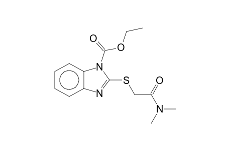 2-[[2-(dimethylamino)-2-keto-ethyl]thio]benzimidazole-1-carboxylic acid ethyl ester