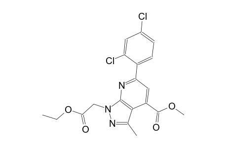 1H-pyrazolo[3,4-b]pyridine-1-acetic acid, 6-(2,4-dichlorophenyl)-4-(methoxycarbonyl)-3-methyl-, ethyl ester