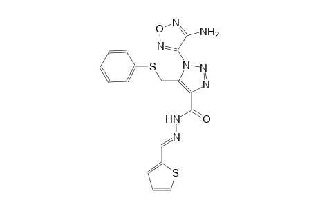 1-(4-amino-1,2,5-oxadiazol-3-yl)-5-[(phenylsulfanyl)methyl]-N'-[(E)-2-thienylmethylidene]-1H-1,2,3-triazole-4-carbohydrazide