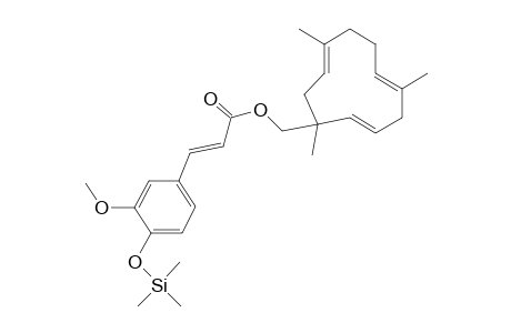 Humulene <14-hydroxy-.alpha.-> ferulate, mono-TMS (impure)
