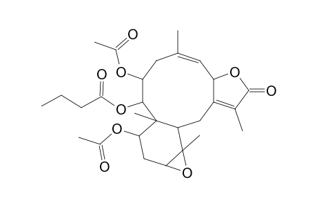 (1R(*),2S(*),3R(*),5Z,7S(*),8(17)Z,10R(*),11R(*),12S(*),14S(*))-3,14-Diacetoxy-11,12-epoxy-18-oxo-briara-5,8(17)-dien-2-yl butanoate