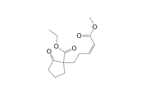 1-[(Z)-5-methoxy-5-oxopent-3-enyl]-2-oxo-1-cyclopentanecarboxylic acid ethyl ester