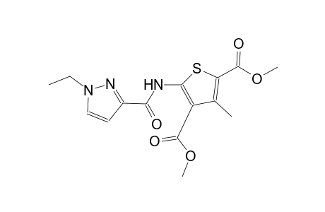 dimethyl 5-{[(1-ethyl-1H-pyrazol-3-yl)carbonyl]amino}-3-methyl-2,4-thiophenedicarboxylate