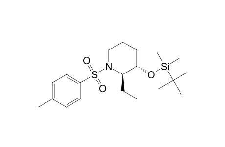 (2R*,3S*)-3-[(tert-Butyldimethylsilyl)oxy]-2-ethyl-1-(p-toluenesulfonyl)piperidine