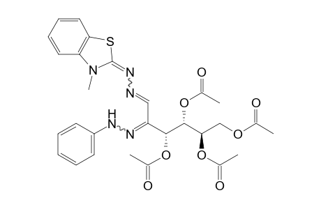 D-arabino-hexosulose, 2-(phenylhydrazone), azine with 3-methyl-2-benzothiazolinone, tetraacetate