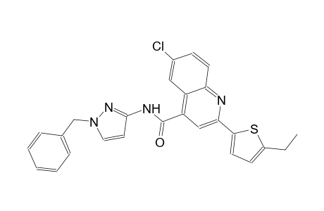 N-(1-benzyl-1H-pyrazol-3-yl)-6-chloro-2-(5-ethyl-2-thienyl)-4-quinolinecarboxamide
