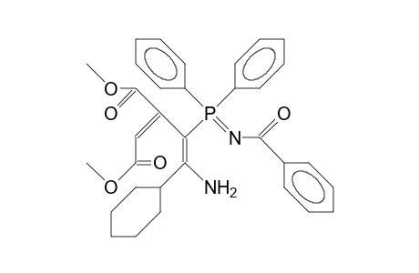 1-Benzoyl-3-(1,2-bis[methoxycarbonyl]-vinyl)-4-C yclohexyl-2,2-diphenyl-1,5-diaza-2.lambda.5-phosphapenta-1,3-diene