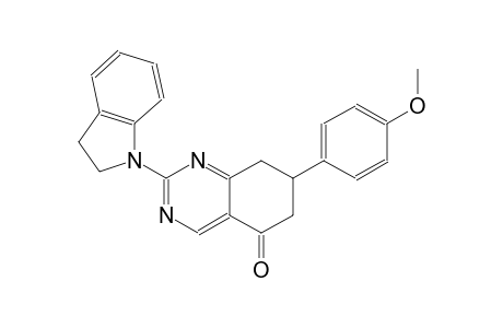 2-(2,3-dihydro-1H-indol-1-yl)-7-(4-methoxyphenyl)-7,8-dihydro-5(6H)-quinazolinone