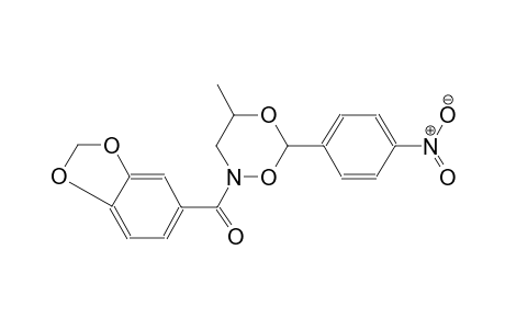 2H-1,5,2-dioxazine, 2-(1,3-benzodioxol-5-ylcarbonyl)dihydro-4-methyl-6-(4-nitrophenyl)-