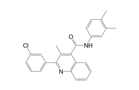 Quinoline-4-carboxamide, 2-(3-chlorophenyl)-3-methyl-N-(3,4-dimethylphenyl)-