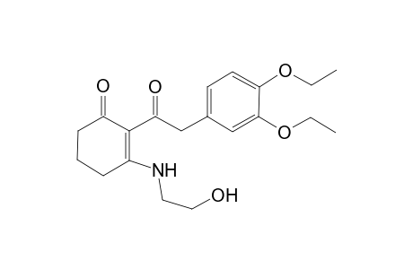 2-[2-(3,4-diethoxyphenyl)-1-oxoethyl]-3-(2-hydroxyethylamino)-1-cyclohex-2-enone