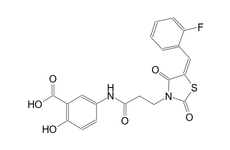 benzoic acid, 5-[[3-[(5E)-5-[(2-fluorophenyl)methylene]-2,4-dioxothiazolidinyl]-1-oxopropyl]amino]-2-hydroxy-