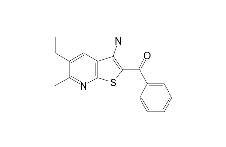 3-AMINO-2-(BENZOYLTHIENO)-[2.3-B]-6-METHYL-5-ETHYLPYRIDINE