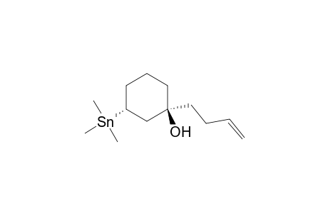Cyclohexanol, 1-(3-butenyl)-3-(trimethylstannyl)-, trans-