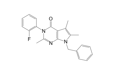 7-(benzyl)-3-(2-fluorophenyl)-2,5,6-trimethyl-pyrrolo[3,2-e]pyrimidin-4-one