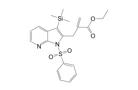 2-(1-Benzenesulfonyl-3-trimethylsilanyl-1H-pyrrolo[2,3-b]pyridine-2-ylmethyl)-acrylic acid ethyl ester