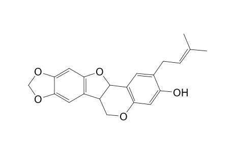 6a,12a-dihydro-2-(3-methyl-2-butenyl)-6H-[1,3]dioxolo[5,6]benzofuro[3,2-c][1]benzopyran-3-ol