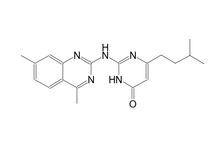 4(3H)-pyrimidinone, 2-[(4,7-dimethyl-2-quinazolinyl)amino]-6-(3-methylbutyl)-