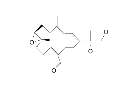 7,8-EPOXY-1,3,11-CEMBRATRIENE-15R(ALPHA),16-DIOL-20-CARBOXYALDEHYDE