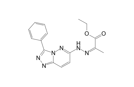 (2Z)-2-[(3-phenyl-[1,2,4]triazolo[4,3-b]pyridazin-6-yl)hydrazinylidene]propanoic acid ethyl ester