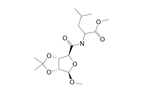 METHYL-2-(METHYL-2,3-O-ISOPROPYLIDEN-BETA-D-RIBO-1,4-FURANOSYL-CARBONYL)-AMINO-4-METHYLPENTANOATE