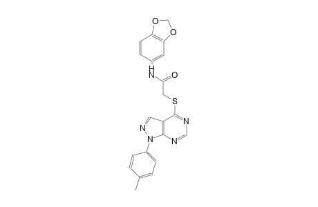 N-(1,3-benzodioxol-5-yl)-2-{[1-(4-methylphenyl)-1H-pyrazolo[3,4-d]pyrimidin-4-yl]sulfanyl}acetamide