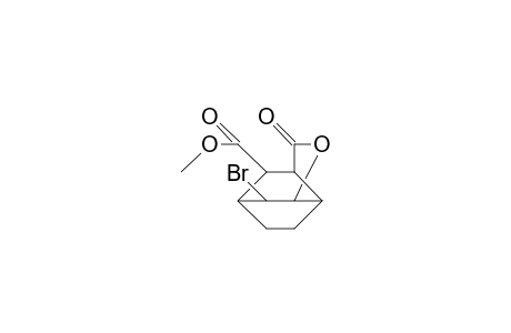 Methyl-(2sr, 10RS)-2-brom-4-oxa-5-oxotricyclo-[4.3.1.0(3,7)]-decan-10-carboxylate