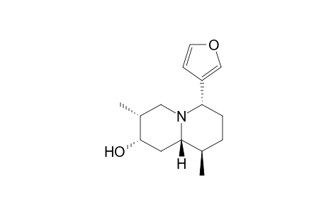 2H-Quinolizin-2-ol, 6-(3-furanyl)octahydro-3,9-dimethyl-, [2S-(2.alpha.,3.alpha.,6.alpha.,9.beta.,9a.beta.)]-
