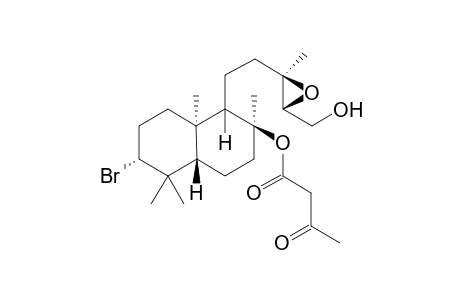 8-O-Acetoacetyl-13(R),14(R)-epoxy-15-hydroxy-epi-aplysin-20 [8-O-Acetoacetyl-3-bromo-4,4,8,10-tetramethyl-9-(3-methyl-5-hydroxy-3(R),4(R)-epoxypentyl)decahydronaphthalene]