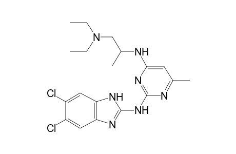 5,6-Dichloro-2-[[4-[[2-diethylamino-1-methylethyl]amino]-6-methyl-2-pyrimidinyl]amino]benzimidazole