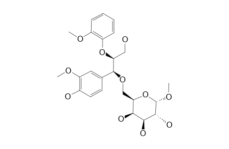 (2R,3R,4S,5R,6S)-2-[[(1S,2S)-3-hydroxy-1-(4-hydroxy-3-methoxyphenyl)-2-(2-methoxyphenoxy)propoxy]methyl]-6-methoxyoxane-3,4,5-triol
