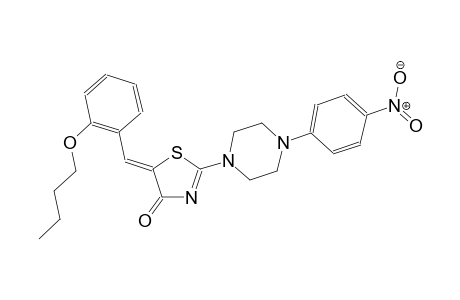(5Z)-5-(2-butoxybenzylidene)-2-[4-(4-nitrophenyl)-1-piperazinyl]-1,3-thiazol-4(5H)-one