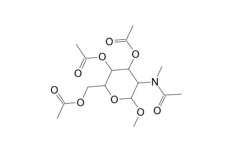 Methyl 3,4,6-tri-O-acetyl-2-[acetyl(methyl)amino]-2-deoxyhexopyranoside