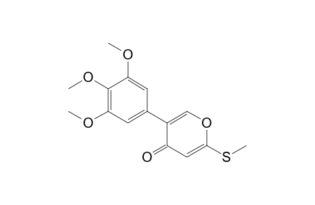 2-(methylthio)-5-(3,4,5-trimethoxyphenyl)-4-pyranone