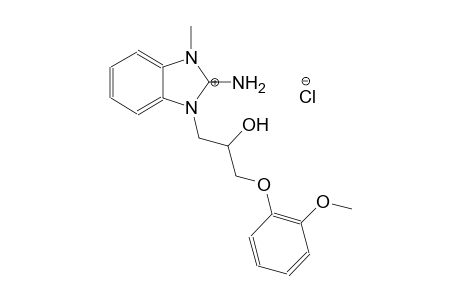 1-(2-hydroxy-3-(2-methoxyphenoxy)propyl)-3-methyl-1H-benzo[d]imidazol-2(3H)-iminium chloride