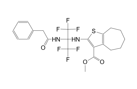 methyl 2-{[2,2,2-trifluoro-1-[(phenylacetyl)amino]-1-(trifluoromethyl)ethyl]amino}-5,6,7,8-tetrahydro-4H-cyclohepta[b]thiophene-3-carboxylate