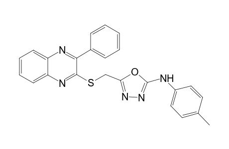 5-((3-phenylquinoxalin-2-ylthio)methyl)-N-p-tolyl-1,3,4-oxadiazol-2-amine