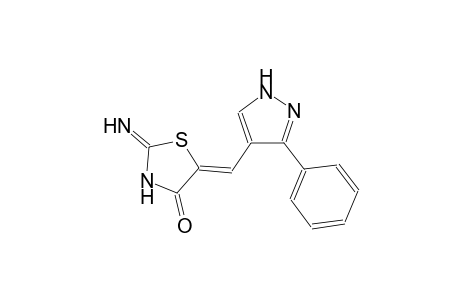(5Z)-2-imino-5-[(3-phenyl-1H-pyrazol-4-yl)methylene]-1,3-thiazolidin-4-one