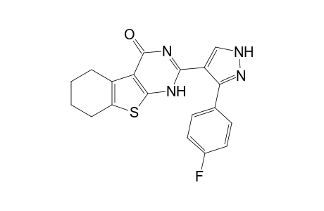 2-[3-(4-fluorophenyl)-1H-pyrazol-4-yl]-5,6,7,8-tetrahydro[1]benzothieno[2,3-d]pyrimidin-4(1H)-one