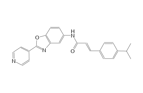 (2E)-3-(4-isopropylphenyl)-N-[2-(4-pyridinyl)-1,3-benzoxazol-5-yl]-2-propenamide