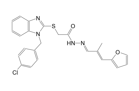 acetic acid, [[1-[(4-chlorophenyl)methyl]-1H-benzimidazol-2-yl]thio]-, 2-[(E,2E)-3-(2-furanyl)-2-methyl-2-propenylidene]hydrazide
