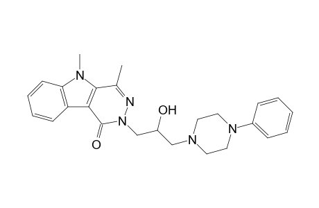 2-[2-Hydroxy-3-(4-phenylpiperazino)propyl]-4,5-dimethyl-2,5-dihydro-1H-pyrid-azino[4,5- b]indol-1-one